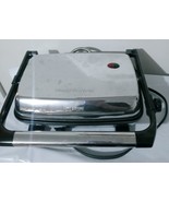 Hamilton Beach Panini Press Gourmet Sandwich Maker #25450 Chrome Indoor ... - $51.11 CAD