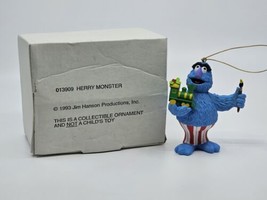 Vtg Jim Henson Herry Monster 1993 Collectible Ornament w/Box Sesame Street - £15.81 GBP
