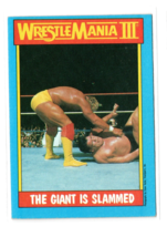 1987 Topps WWF WrestleMania III #54 Hulk Hogan Andre The Giant Is Slammed WWE EX - £2.35 GBP