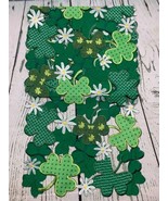 St Patricks Day Table Runner Applique Embroidered Cutwork Clover Dresser... - £16.07 GBP