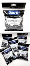 Oral-B Dental Floss Picks Charcoal Infused Mint-Choose 1 bag(75) or 5 ba... - £9.45 GBP+