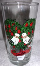 Vintage 12 Days Of Christmas Drinking Glass 2nd Day Two Turtle Doves  - £4.74 GBP