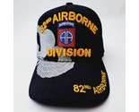 US Army 82nd Airborne Division Men&#39;s Cap Hat Embroidered Black  - £10.27 GBP