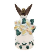 Bird Figurine Floral Design 5&quot; Tall Vintage Porcelain Bell - €8,48 EUR