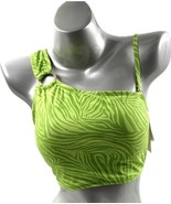 Michael Kors Womens Bikini Swimsuit Top Large Neon Lime Green Animal Pri... - $818.61 MXN