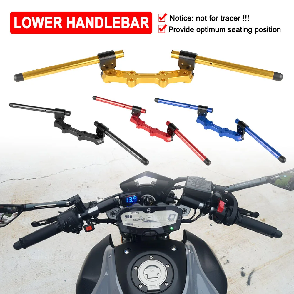 Motorcycle Adjustable Lower Clip-On Handlebar For Yamaha MT07 FZ07 MT/FZ 07 - £138.28 GBP