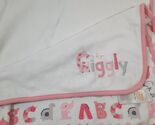 Gymboree Baby Blanket G is for Giggly Giraffe Alphabet Animals Pink safa... - $33.00