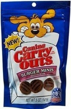 Canine Carry Outs Burger Minis Beef Flavor Dog Treats 4.5oz Bag Made in USA - £5.45 GBP