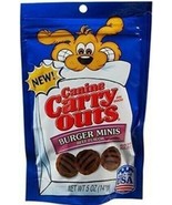 Canine Carry Outs Burger Minis Beef Flavor Dog Treats 4.5oz Bag Made in USA - £5.17 GBP