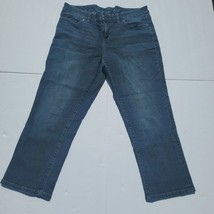 The Limited Denim 312 Womens 10 Mid Rise Straight Cropped Blue Jeans - £11.98 GBP