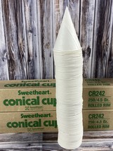 450 Sweetheart 4.5oz Disposable Individual Paper Cone Cups for Water Coo... - $29.02