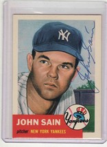 Johnny Sain 1953 Topps Archives Autograph Card #119 Yankees - £15.56 GBP