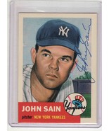 Johnny Sain 1953 Topps Archives Autograph Card #119 Yankees - £15.68 GBP
