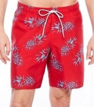 St. John&#39;s Bay Men&#39;s Swim Trunks Shorts Red Pineapple Size XX-Large New - £17.57 GBP