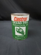 1970s Castrol Grand Prix Motorcycle 2 Cycle Full Oil Can 1 Quart Composi... - £13.90 GBP