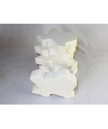 Lot of 6 Stress Relief Toys, White Texas Shaped Squeezable Foam ~ #SB-750 - £7.33 GBP