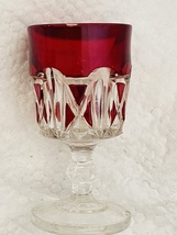 E.A.P.G. Ruby Stained “Triple Triangle “ Pattern Wind Glass - £35.38 GBP