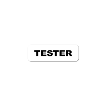 0.75 x 0.25 Tester White Background Stickers - Roll of 1,000 - $62.89