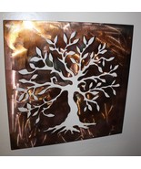 Boxed Olive Tree Panel - Tree of Life Metal Wall Art Decor 21 1/8&quot; x 21 ... - $77.88