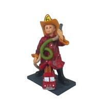 Child Fireman Sixth Birthday Cake Topper Figurine Red Hats of Courage - $11.08