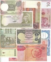 Lote De 8 Billetes Del Mundo Diferentes, XF+, AUNC, UNC - $13.27