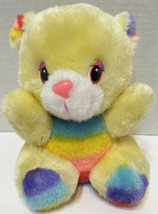 Rare Vintage Circus Circus Las Vegas Stuffed Yellow Rainbow Bear 7 inches - £52.01 GBP