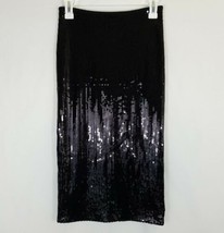 Olsenboye Pencil Skirt Size 1 Black Sequins Formal Juniors Back Zip Sexy Costume - £11.94 GBP