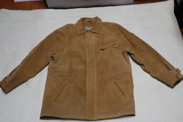 Vintage Forest Club By Rainforest Mens Genuine Leather Tan Jacket Coat Size L - £119.75 GBP