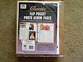Printz Classic Flip Pocket Photo Album Pages No. 208-190 for 3-1/2&quot;x5-1/... - £3.15 GBP