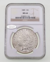 1889 $1 Silver Morgan Dollar Graded by NGC as MS-64 - £119.34 GBP