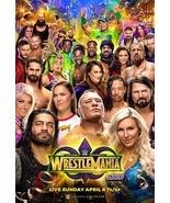 WWE Wrestlemania 34 Poster 14x21&quot; 24x36&quot; 27x40&quot; 2018 Wrestling Event Art... - £9.53 GBP+