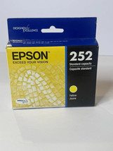 Epson 252 Yellow Ink Cartridge T252420 Standard Yield Genuine OEM 12/2025 - $16.99