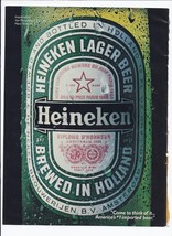1985 Heineken beer Print Ad Vintage 8.5&quot; x 11&quot; - £15.40 GBP