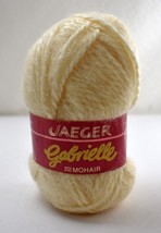 Jaeger Gabrielle Yarn - Acrylic Wool Mohair Blend - 1 Skein Color Ivory #121 - $9.45