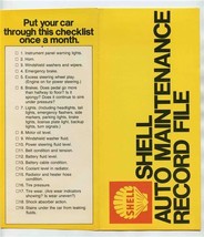 Shell Auto Maintenance Record File 1970&#39;s - $23.76