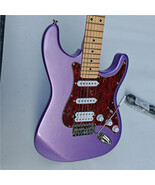 Silver Purple 6 strings tremolo ST Electric Guitar, Maple Neck and Fretb... - $199.00