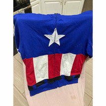 Discontinued Hot Topic Marvel Captain America Jacket Hoodie Mask Size L - £23.19 GBP