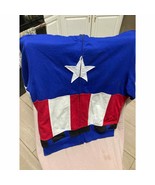 DISCONTINUED HOT TOPIC MARVEL  CAPTAIN AMERICA JACKET HOODIE MASK SIZE L - £23.40 GBP