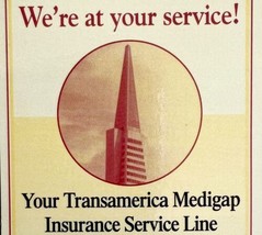 Transamerica Medigap Insurance Magnet Advertisement Vintage 1990s Servic... - £8.75 GBP