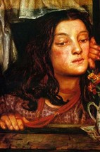 Girl at a Lattice by Dante Gabriel Rossetti - Art Print - £17.68 GBP+