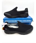 Skechers Go Walk 4 Goga Max Black Slip On Shoes 54152EWW Size 11.5 Extra... - $45.00