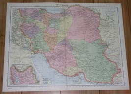 1940 Original Vintage Wwii Map Of Iran / Persia / Afghanistan - £21.96 GBP