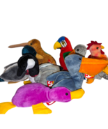 Ty Beanie Baby Lot of 8 Various Retired 4th and 5th Gen Birds Lot Beanies - £14.66 GBP