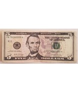 US $5 2017A Federal Reserve Bank Note 4-of-a-kind 0's together - €17,14 EUR US $5 2017A Federal Reserve Bank Note 4-of-a-kind 0's together - €17,14 EUR