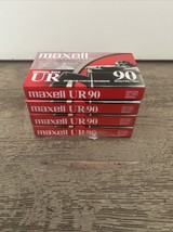 4 Maxwell UR 90 Minute Blank Audio Cassette Tapes Normal Bias New Sealed - $14.00