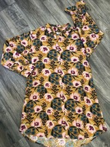 Natural Life Georgia Shirt Dress Orange Pink Floral Print Women’s Size L Pockets - £21.96 GBP