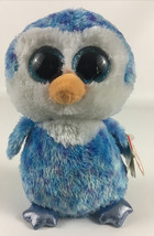 Ty Beanie Boos Ice Cube Blue Penguin 6&quot; Plush Bean Bag Stuffed Animal Ta... - £11.67 GBP