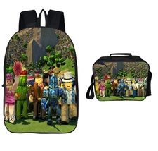Roblox Backpack Package Series Schoolbag Bookbag Daypack Lunch Box Forest - £40.08 GBP