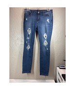 Judy Blue Skinny Lemon Patch Jeans High Waisted Skinny Womens Size 13/31 - $29.95
