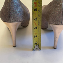 Ivanka Trump Women Pump Slim Heel Shoes Pink silver Glitter 6.5 M Glam Party - £23.69 GBP